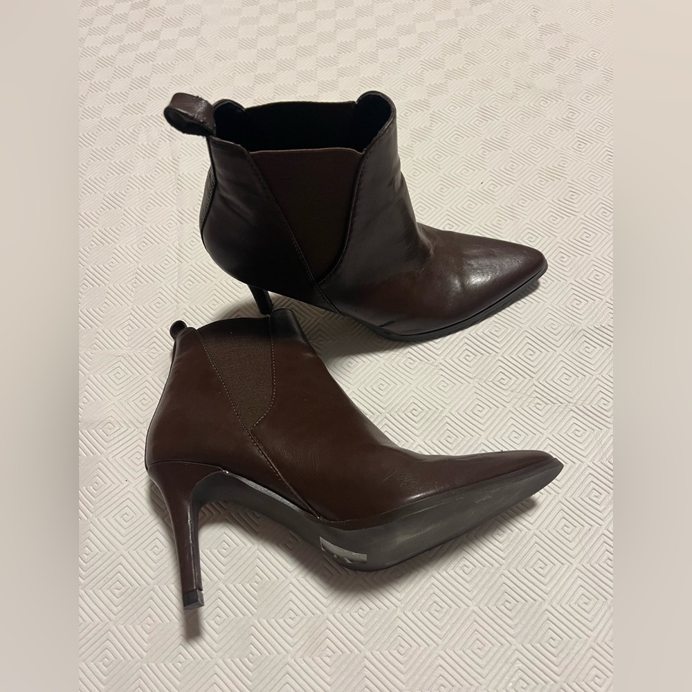Le Chateau Rich Brown Heeled Ankle Boots